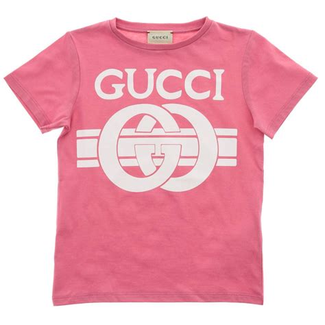 pink gucci logo t shirt